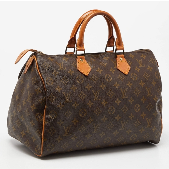 ❌️SOLD❌️ Louis Vuitton Speedy 35 Vintage 1984 -  authentic leather tote monogram - Picture 3 of 14